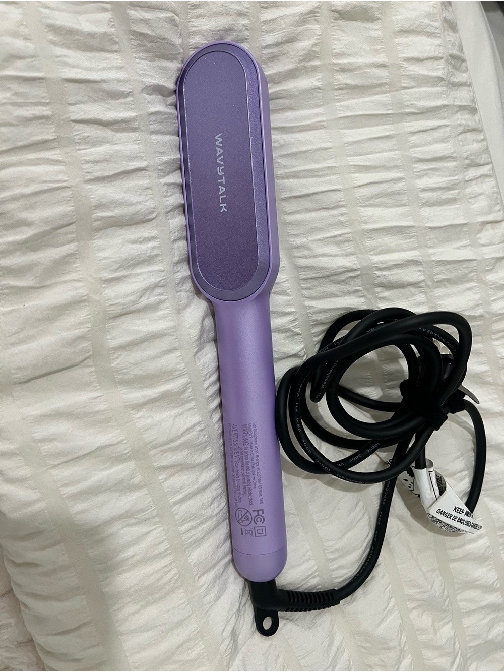 Wavytalk Purple Hair Straightening Brush - Smooth Styling Tool